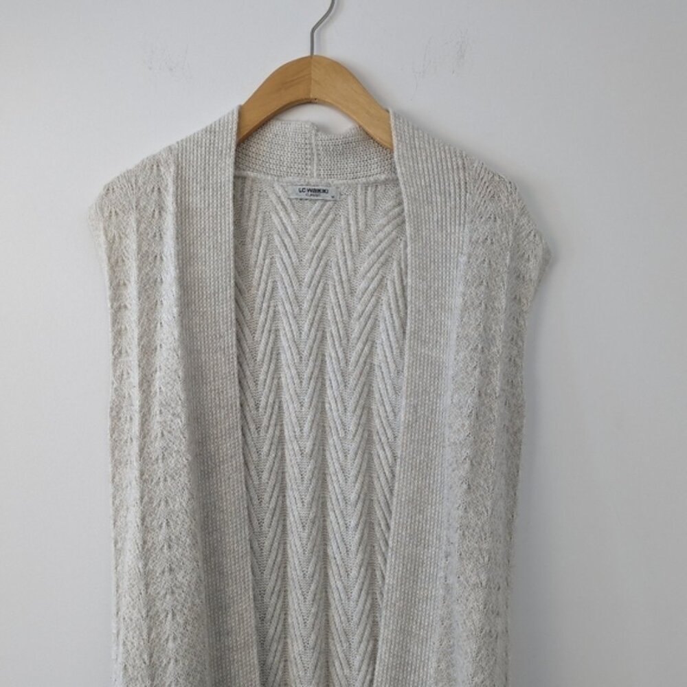 Women's LC Waikiki Classic Sleeveless Long Knit Vest - Size M